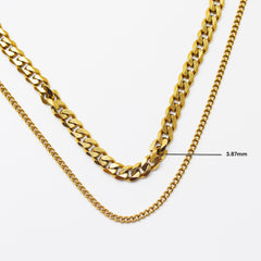 Double Layer Gold Chain Necklace - Local Pitara