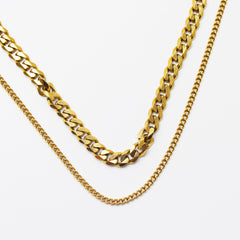 Double Layer Gold Chain Necklace - Local Pitara