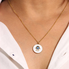 Hamsa Evil Eye Necklace