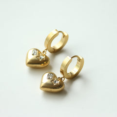 Heart Charm Earrings