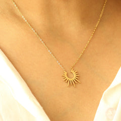 Rising Dawn Half Sun Necklace