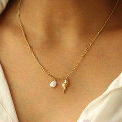 Shell and Pearl Symphony Necklace