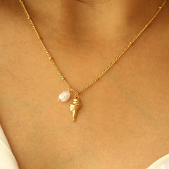 Shell and Pearl Symphony Necklace