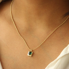 Emerald Dual-Cut Necklace