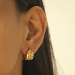 Stellar Egg Hoops Earring