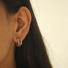 Emerald Heart Earrings