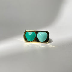 Twin Heart Ring