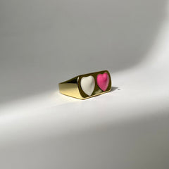 Twin Heart Ring