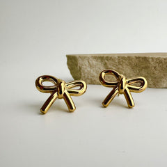 Gilded Grace Bow Earrings