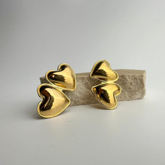 Double Heart Delight Earrings