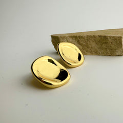 Gold Disc Earrings