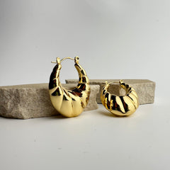 Grand Cross Hoops Earring