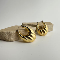 Grand Cross Hoops Earring