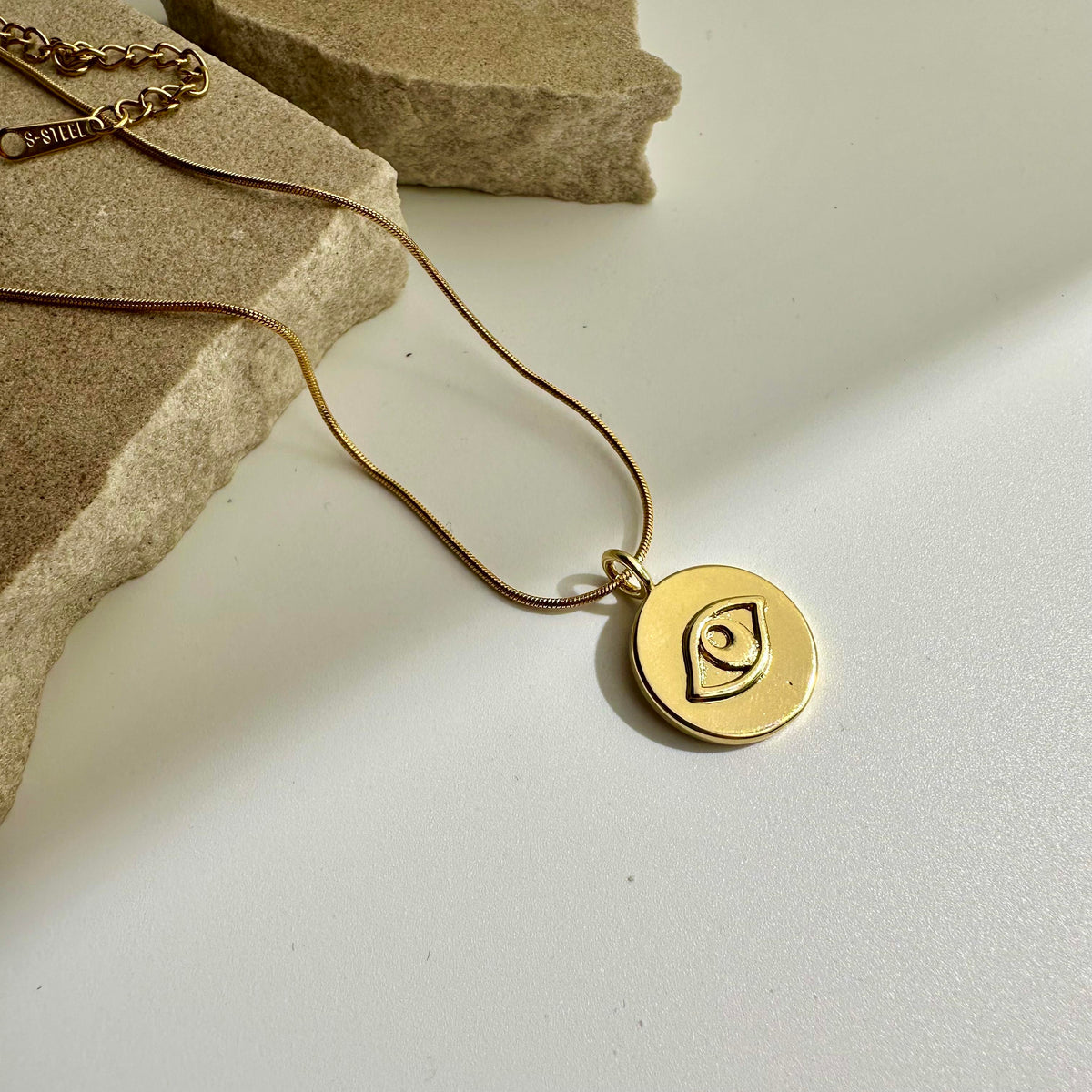 Golden Gleam Eye Pendant