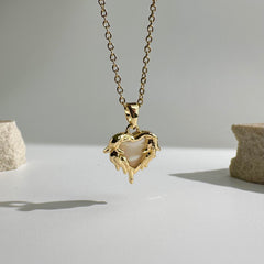 Heart Pearl Necklace