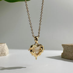 Heart Pearl Necklace