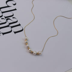 Minimal Pearl Necklace - Local Pitara