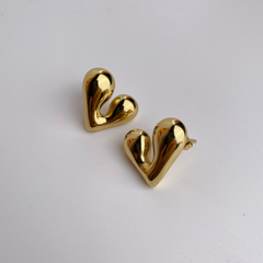 Puffy Heart Studs Earring