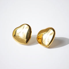 Bold Heart Stud Earrings