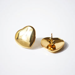 Bold Heart Stud Earrings