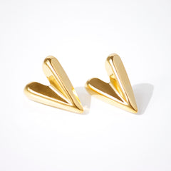 Sharp Heart Stud Earring