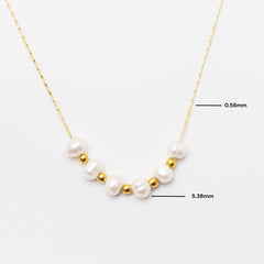 Minimal Pearl Necklace - Local Pitara