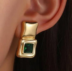 Celestial Green Drops Earring