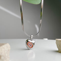 Whirlwind Heart Snake Chain Necklace