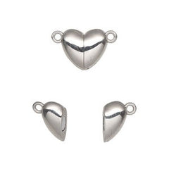 Dual Hearts Charm - Silver