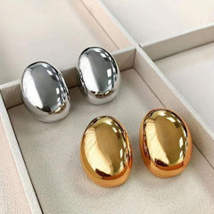 Bold Oval Impact Earrings