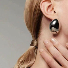 Bold Oval Impact Earrings