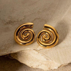 Spiral Gold Earrings