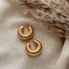 Bold Round Hoop Earrings