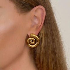 Spiral Gold Earrings