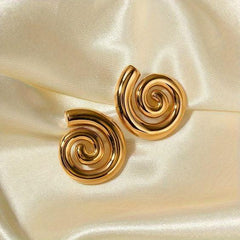 Spiral Gold Earrings