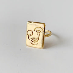 Abstract Face Ring - Local Pitara