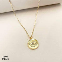 Coin Eye Stainless Steel Necklace - Local Pitara