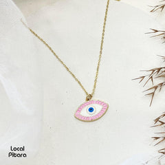 Colored Evil Eye Necklace - Local Pitara