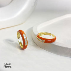 Colourful Enamel Ring - Local Pitara