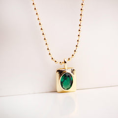 Emerald Dual-Cut Necklace