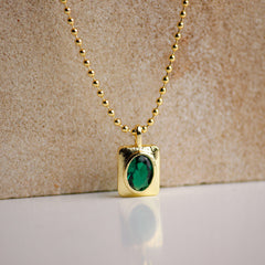 Emerald Dual-Cut Necklace