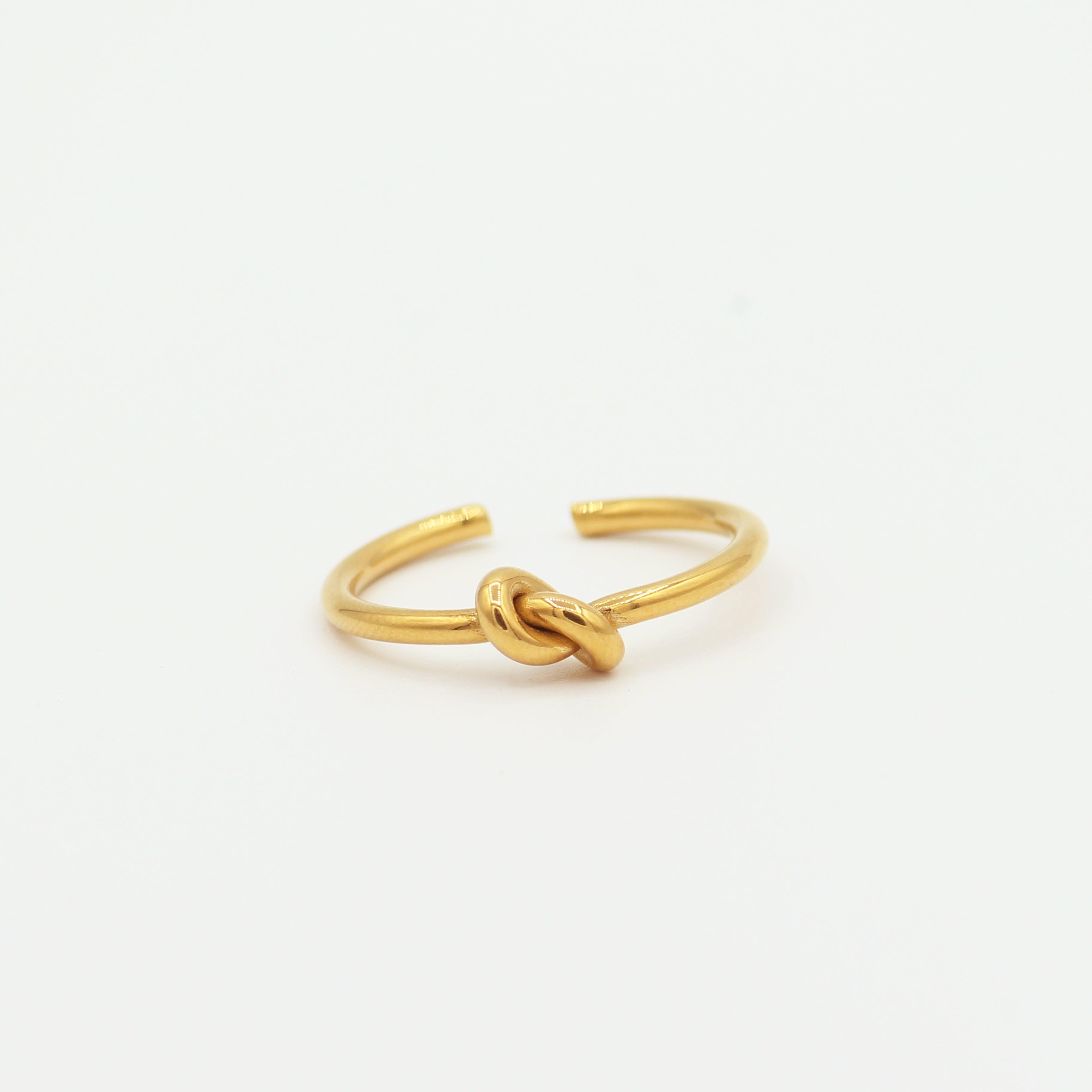 Gold Knot Adjustable Ring - Local Pitara