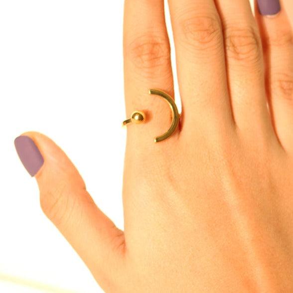 Moon Cuff Ring - Local Pitara