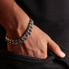 Pave Link Silver Bracelet - Local Pitara