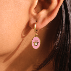 Hamsa Evil Eye Earrings