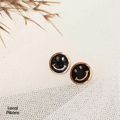 Smiley Studs Earrings - Local Pitara