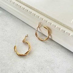 Twist Circle Hoop Earring - Local Pitara